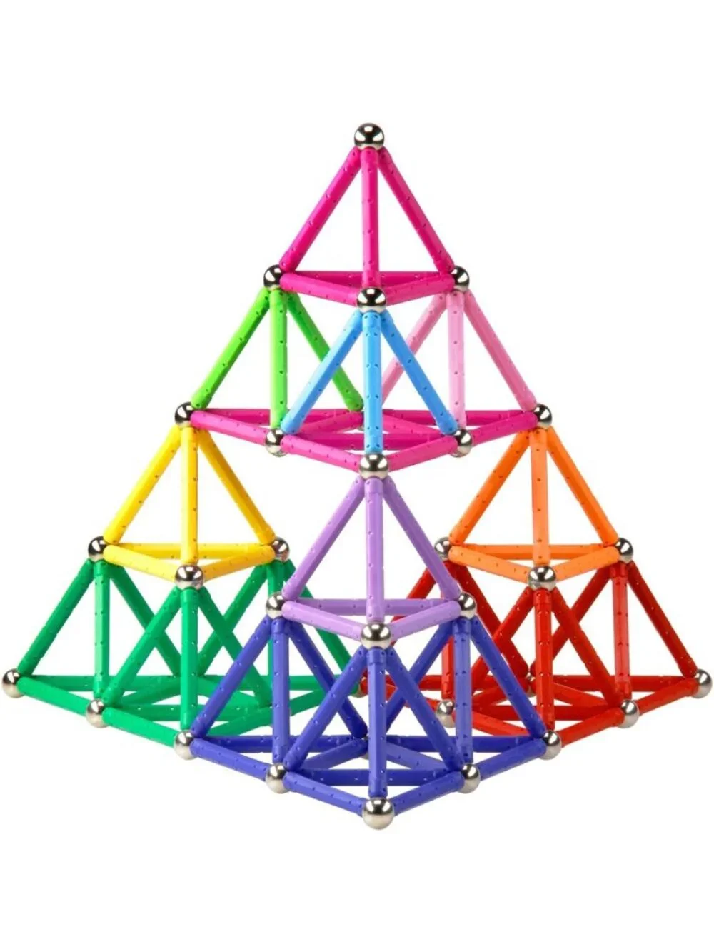 Magnetic Building Blocks Set - 132 Pieces, Non-Toxic STEM Toys for Kids & Adults